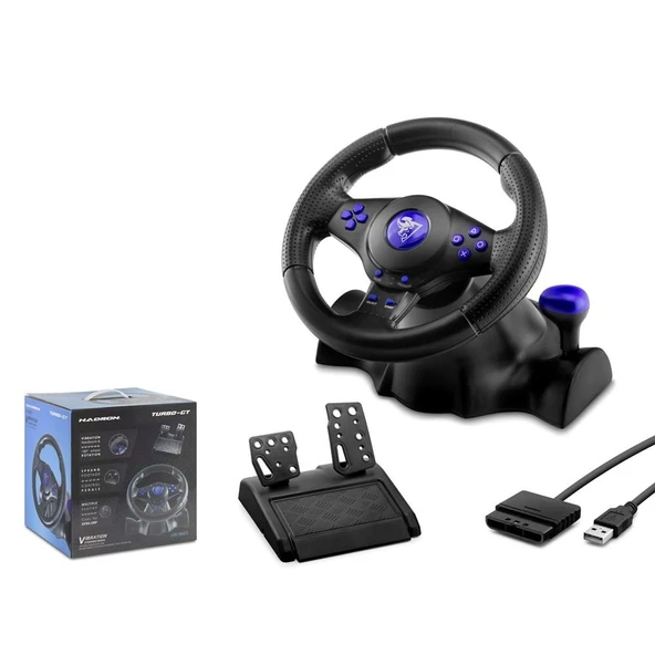 Hadron VW-9803 Oyun Direksiyon Seti 3in1 PS3&PS2&PC Güçlü Titreşim ürün görseli 1