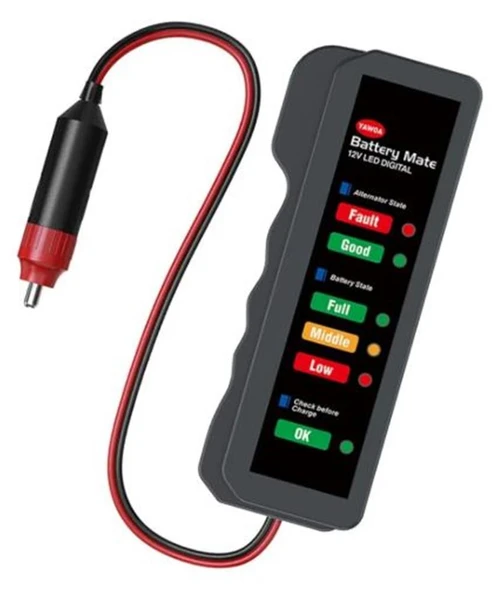 Sline M-007 Dijital Akü Test Cihazı 12V LED Gösterge ile Akü Durumu Ölçer ürün görseli 1