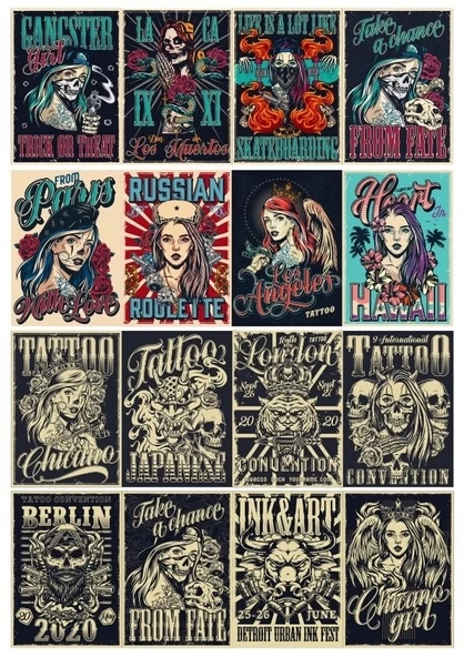 Retro Russian Poster Sticker 12 Parça Telefon, Tablet, Defter, Laptop Sticker ürün görseli 1