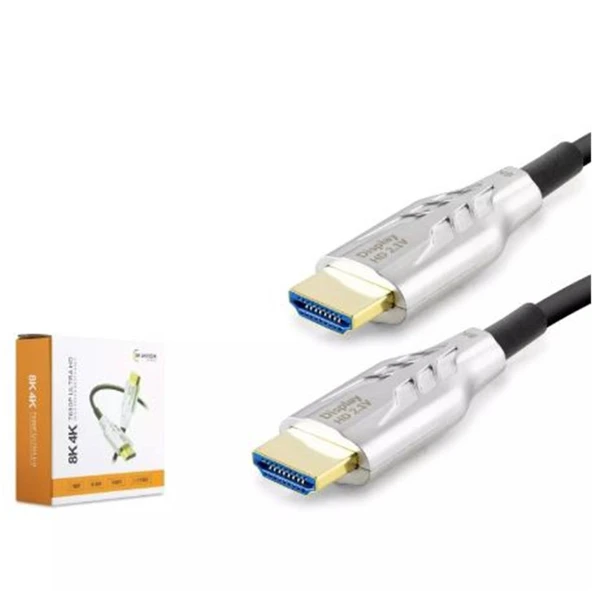 HADRON HDX2050 HDMI KABLO PVC 8K 60HZ 2.1V OPTIC OD8.0 30M SİYAH ürün görseli 1