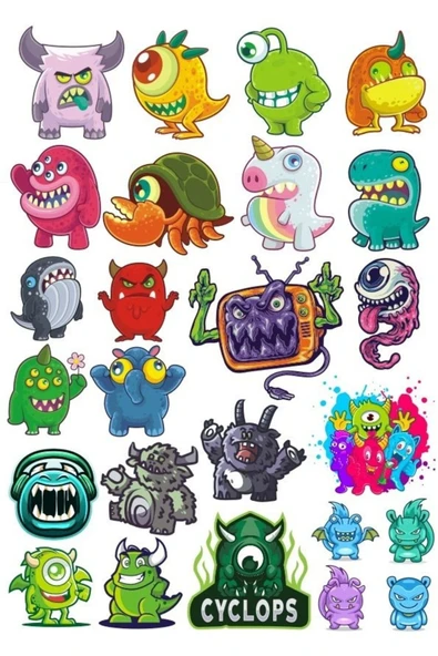 Sticker Set 20 Parça Telefon, Tablet, Defter, Laptop Sticker ürün görseli 1