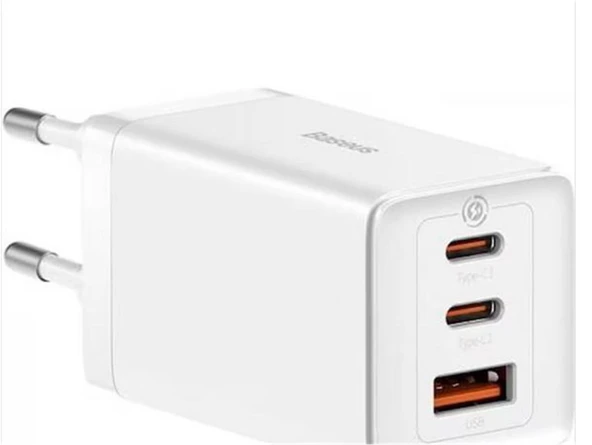 BASEUS CCGP120202 GaN5 Pro 2C+U 65W Şarj Cihazı Beyaz ürün görseli 1