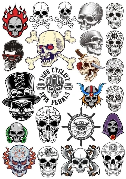 Kurukafa Sticker Set 13 20 Parça Telefon, Tablet, Defter, Laptop Sticker ürün görseli 1