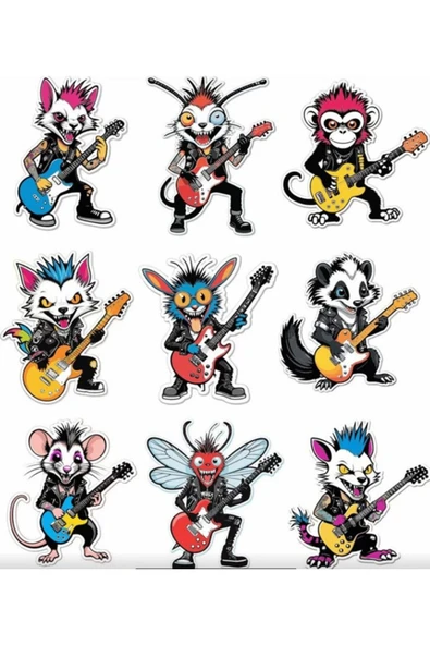 Metalci Hayvanlar Sticker Set 2 ürün görseli 1