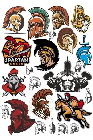 Spartacus Gladyator Sticker Set 1 ürün görseli 1