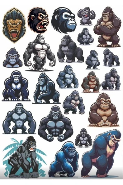 Goril Sticker Set 2 ürün görseli 1