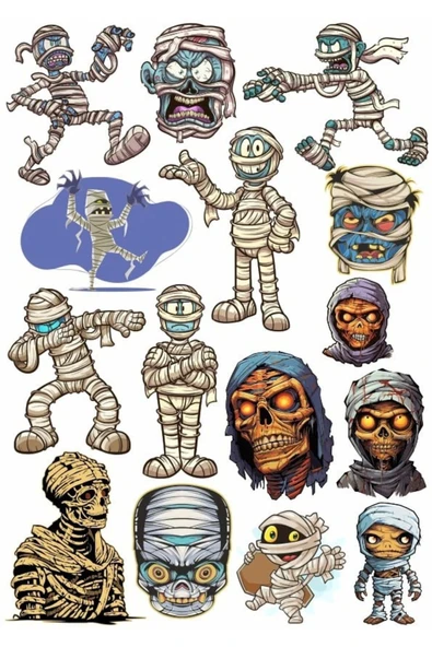 Mumya Mısır Sticker Set 1 ürün görseli 1