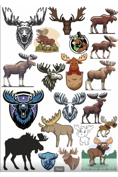 Geyik Sticker Set 1 ürün görseli 1