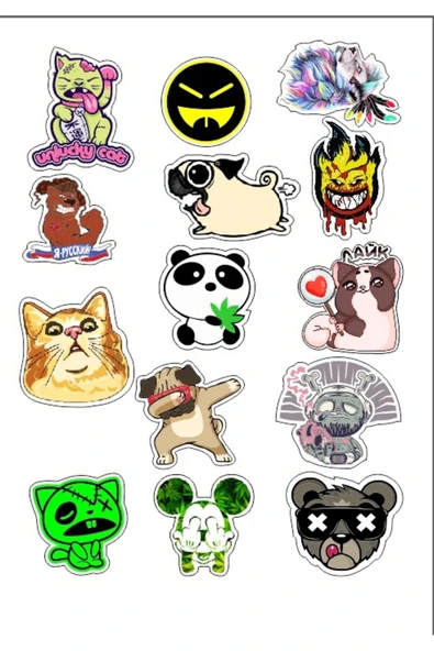 Kedi Köpek Sticker Set ürün görseli 1