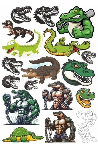 Timsah Sticker Set 3 ürün görseli 1