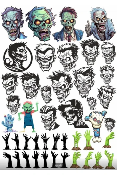 Zombi İstilası Sticker Set 1 ürün görseli 1