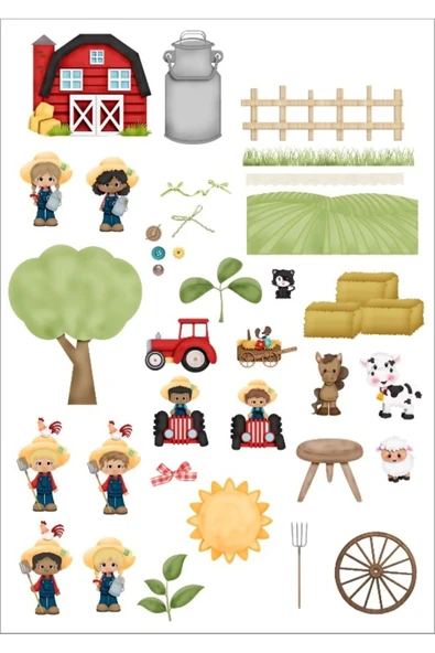 Sevimli Çiftlik Sticker Set ürün görseli 1