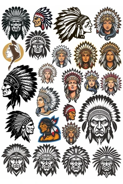 Kızılderili Sticker Set 1 ürün görseli 1