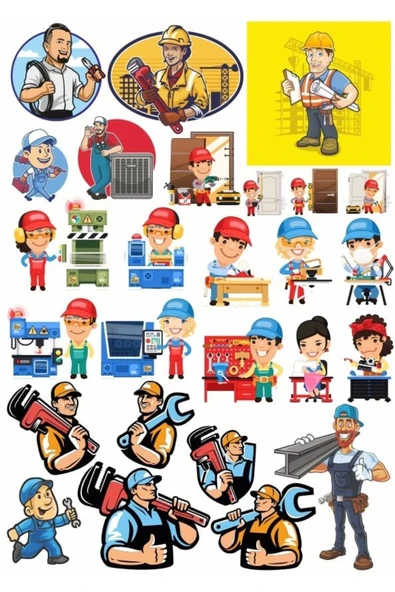 İşçiler Sticker Set 2 ürün görseli 1