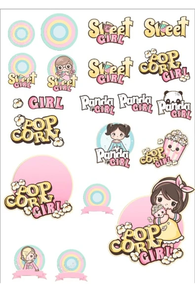 Tatlı Kız Sticker Set ürün görseli 1