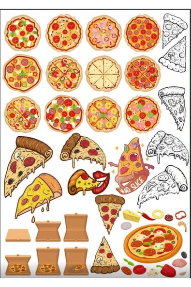 Pizza Sticker Set ürün görseli 1