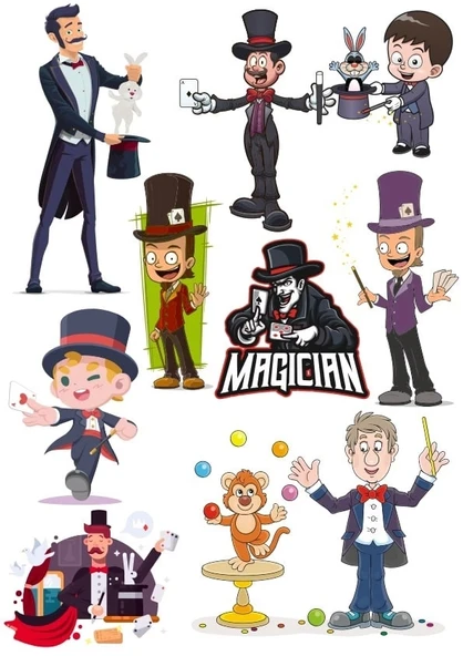Büyücü Sticker Set 10 Parça Telefon, Tablet, Defter, Laptop Sticker ürün görseli 1