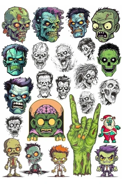 Zombi Sticker Set 5 ürün görseli 1