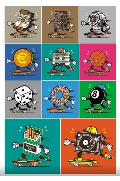 Vintage Sticker Set 2 ürün görseli 1