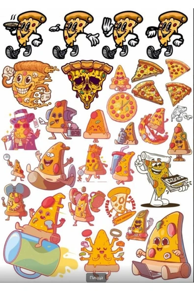 Pizza Sticker Set 3 ürün görseli 1