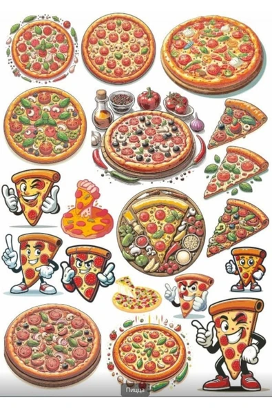 Pizza Sticker Set 2 ürün görseli 1