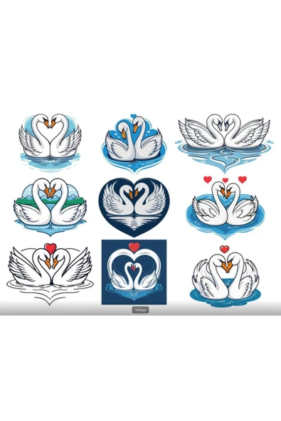 Kuğular Sticker Set 3 ürün görseli 1