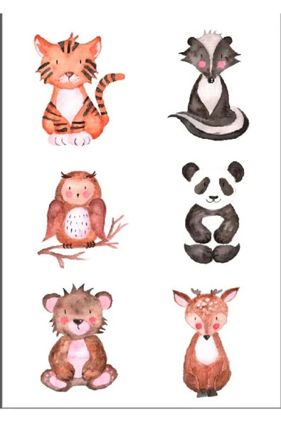 Sevimli Orman Hayvanları Sticker Set 1 ürün görseli 1