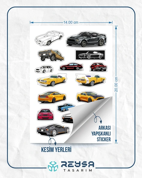 Hızlı Arabalar Sticker Set - Resim 2