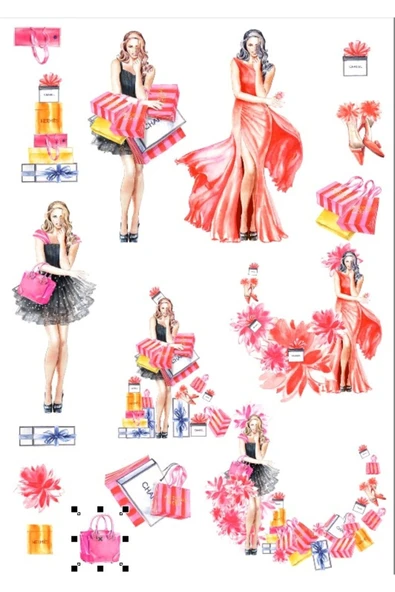 Alışveriş Çılgınlığı Sticker Set ürün görseli 1