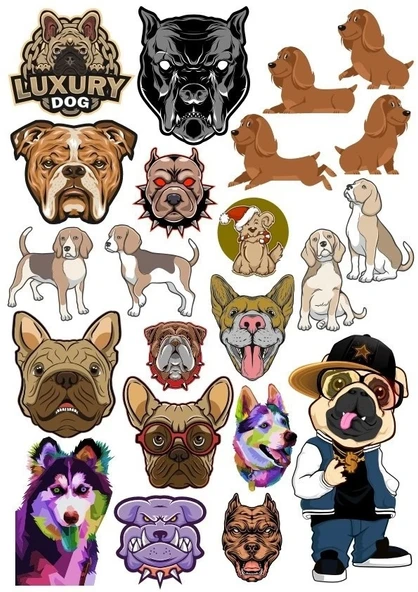 Köpek Sticker Set 11 25 Parça Telefon, Tablet, Defter, Laptop Sticker ürün görseli 1