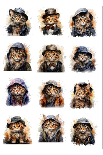 Kedili Sticker Set ürün görseli 1