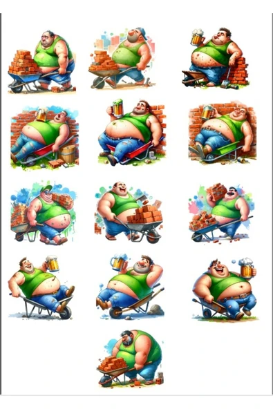 Göbekli Adamlar Sticker Set 1 ürün görseli 1