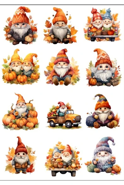 Sevimli Cüce Sticker Set ürün görseli 1