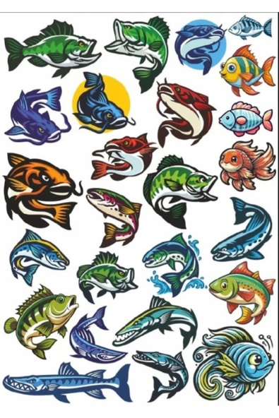 Balıklar Sticker Set 3 ürün görseli 1