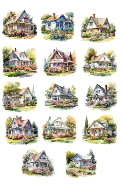 Evler Sticker Set ürün görseli 1