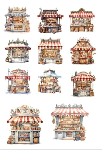 Dükkanlar Sticker Set ürün görseli 1