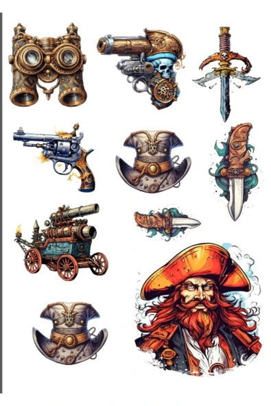 Korsan Sticker Set -1 ürün görseli 1
