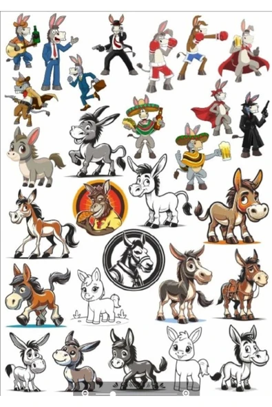 Eşek Sticker Set 2 ürün görseli 1