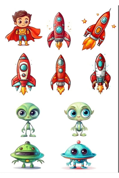 Uzay Sticker Set ürün görseli 1