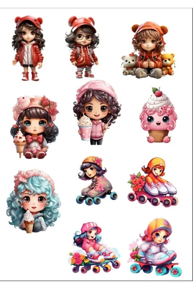 Küçük Kız Sticker Set ürün görseli 1