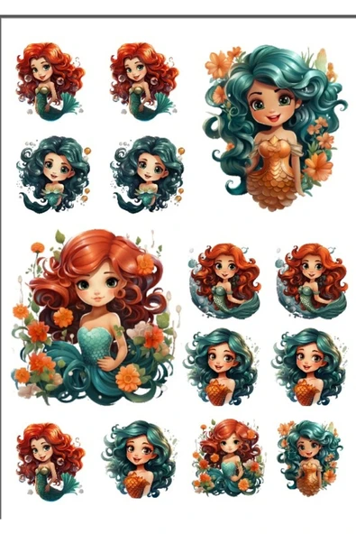 Deniz Kızı Sticker Set -2 ürün görseli 1