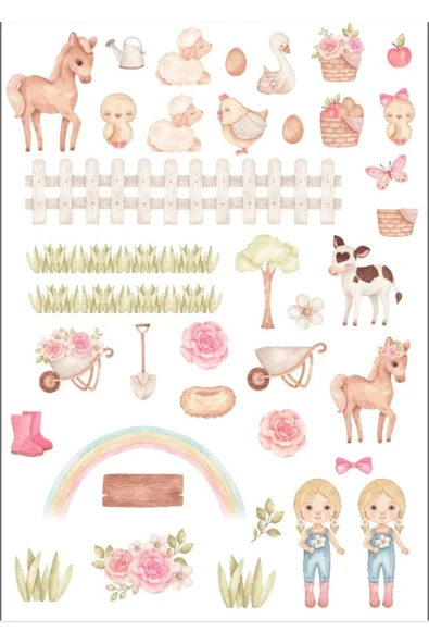 Çiftlik Hayatı Sticker Set ürün görseli 1