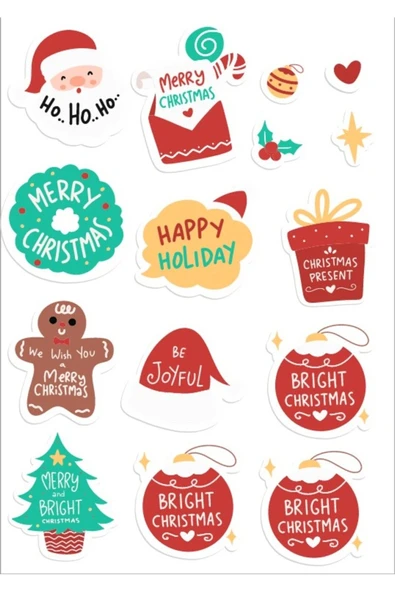Noel Baba ve Noel Sticker Set ürün görseli 1