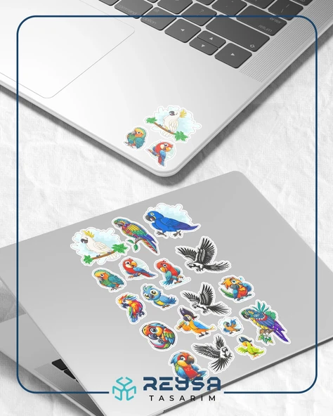 Papağan Sticker Set - Resim 3
