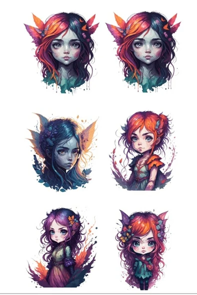 Elf Kız Sticker Set ürün görseli 1