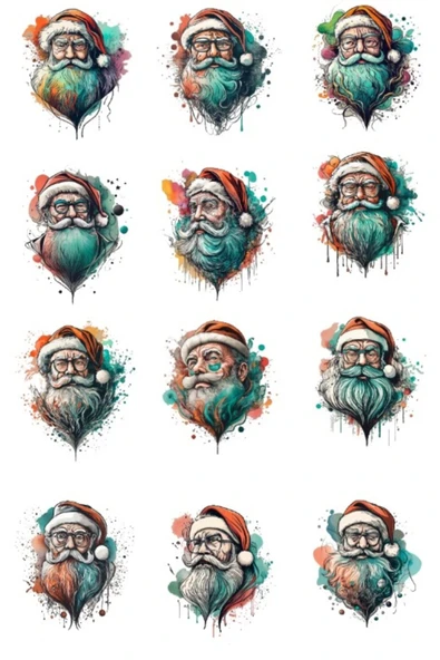 Noel Baba Sticker Set ürün görseli 1