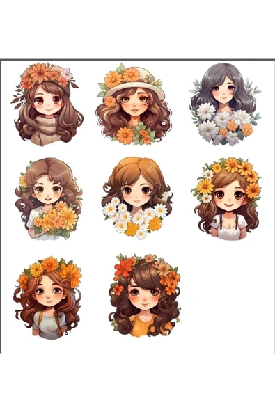 Sevimli Kızlar Sticker Set ürün görseli 1