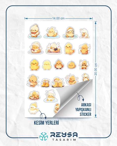 Minik Sevimli Civciv Sticker Set 2 - Resim 2