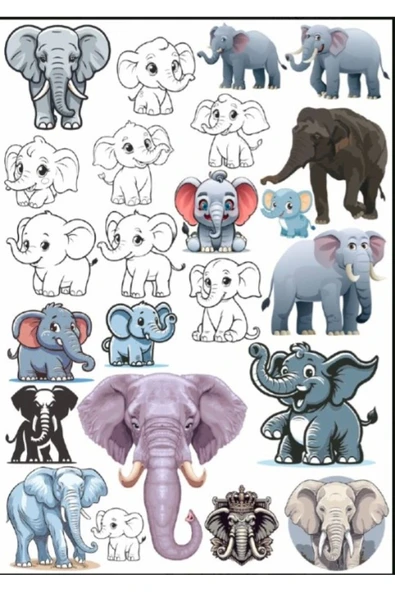 Fil Sticker Set 4 ürün görseli 1