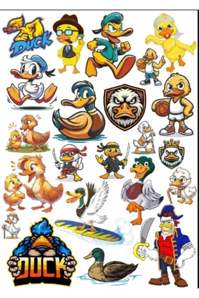 Duck Ördek Sticker Set 1 ürün görseli 1
